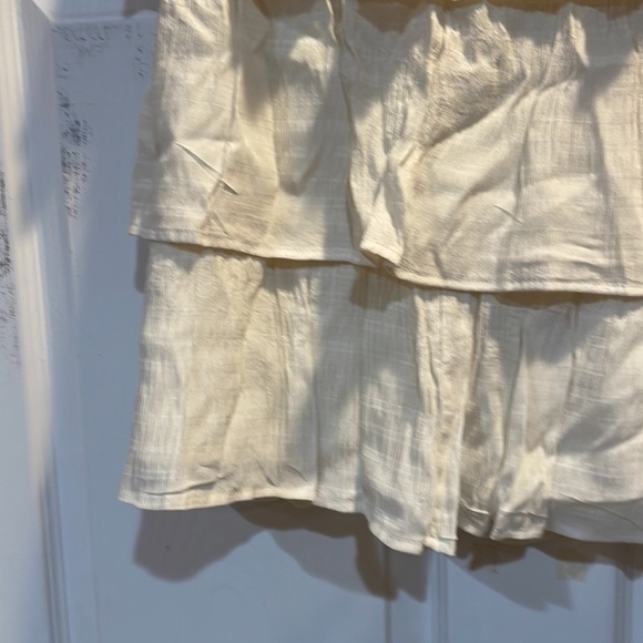 Fashion Nova Cream Tiered Ruffle Mini Dress M - Picture 5 of 8